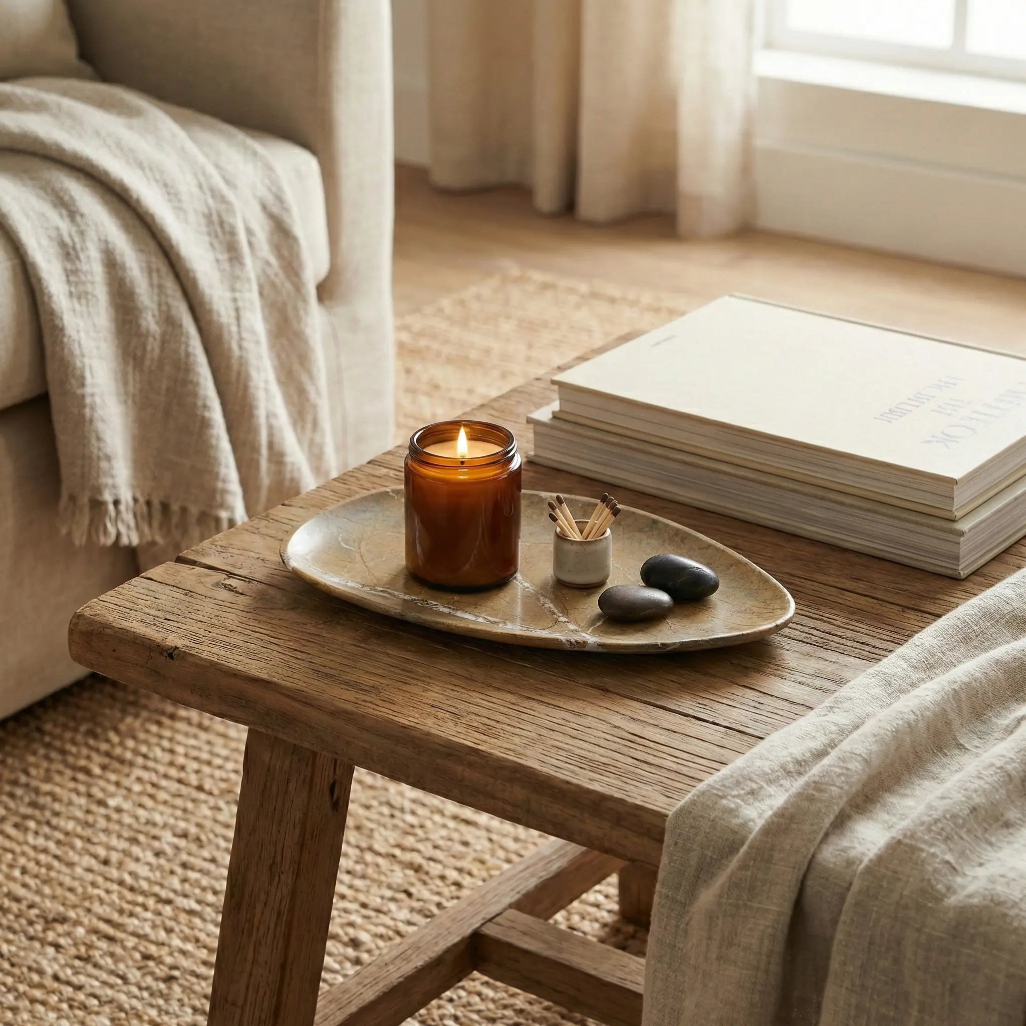 Autumnal Plateau Stage 100% natural gold marble stone oval tray for coffee table decor
