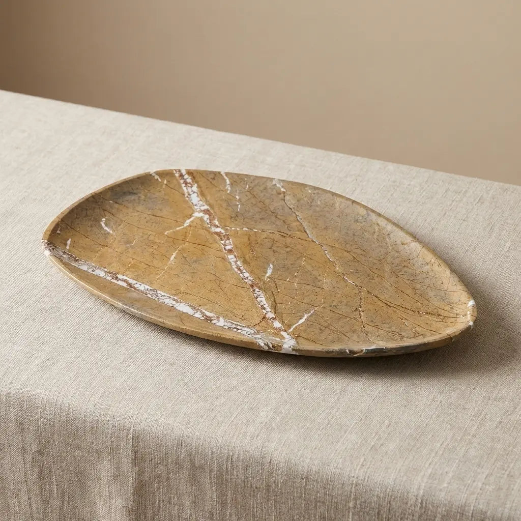 Autumnal Plateau Stage 100% natural gold marble stone
